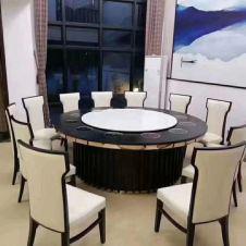 西安實(shí)木帶轉(zhuǎn)盤電動大圓桌餐桌椅