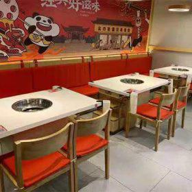 寶雞袁記串串香餐廳定制火鍋?zhàn)酪慰ㄗ嘲l(fā)圓滿(mǎn)交付